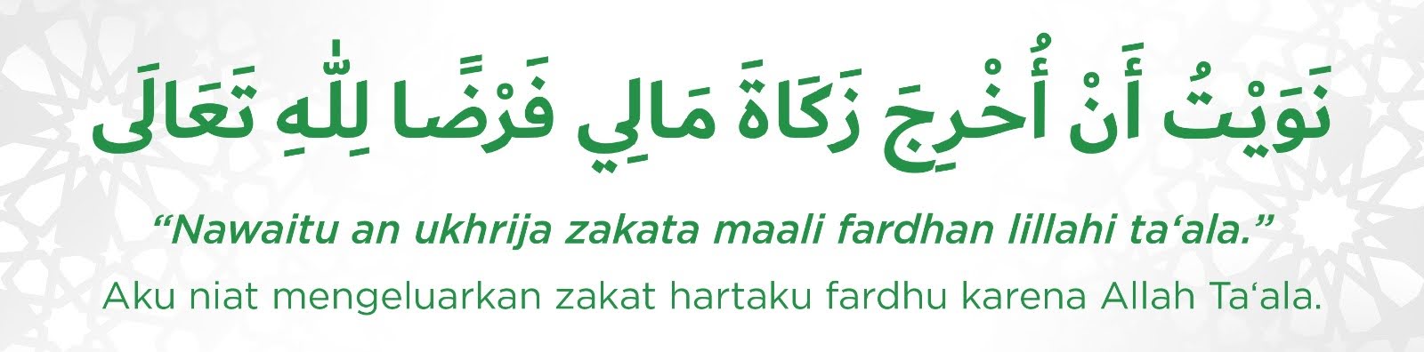 Niat Zakat Mal